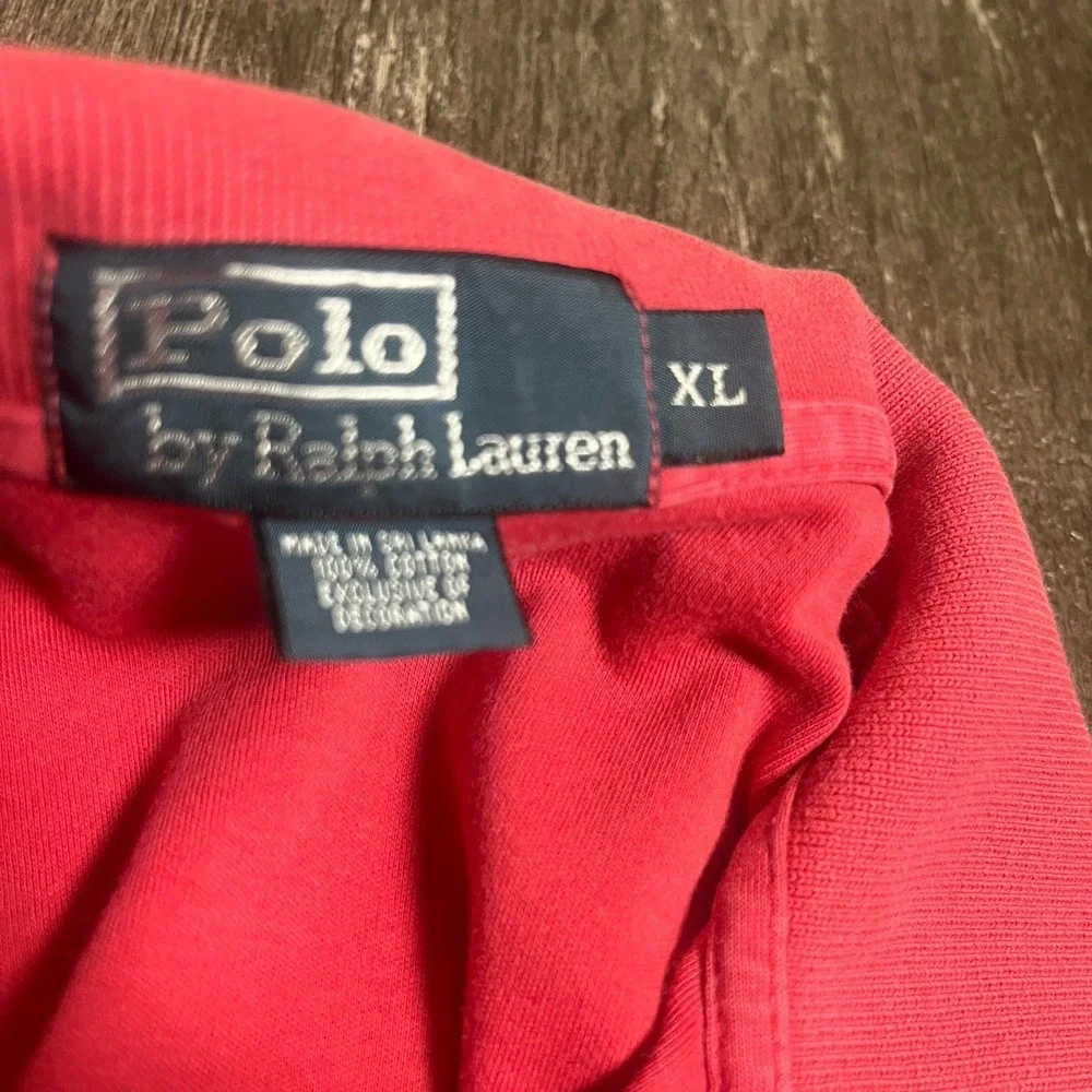Polo‎ Ralph Lauren Polo Shirt Mens XL Pink Short Sleeve Green Pony Soft Cotton